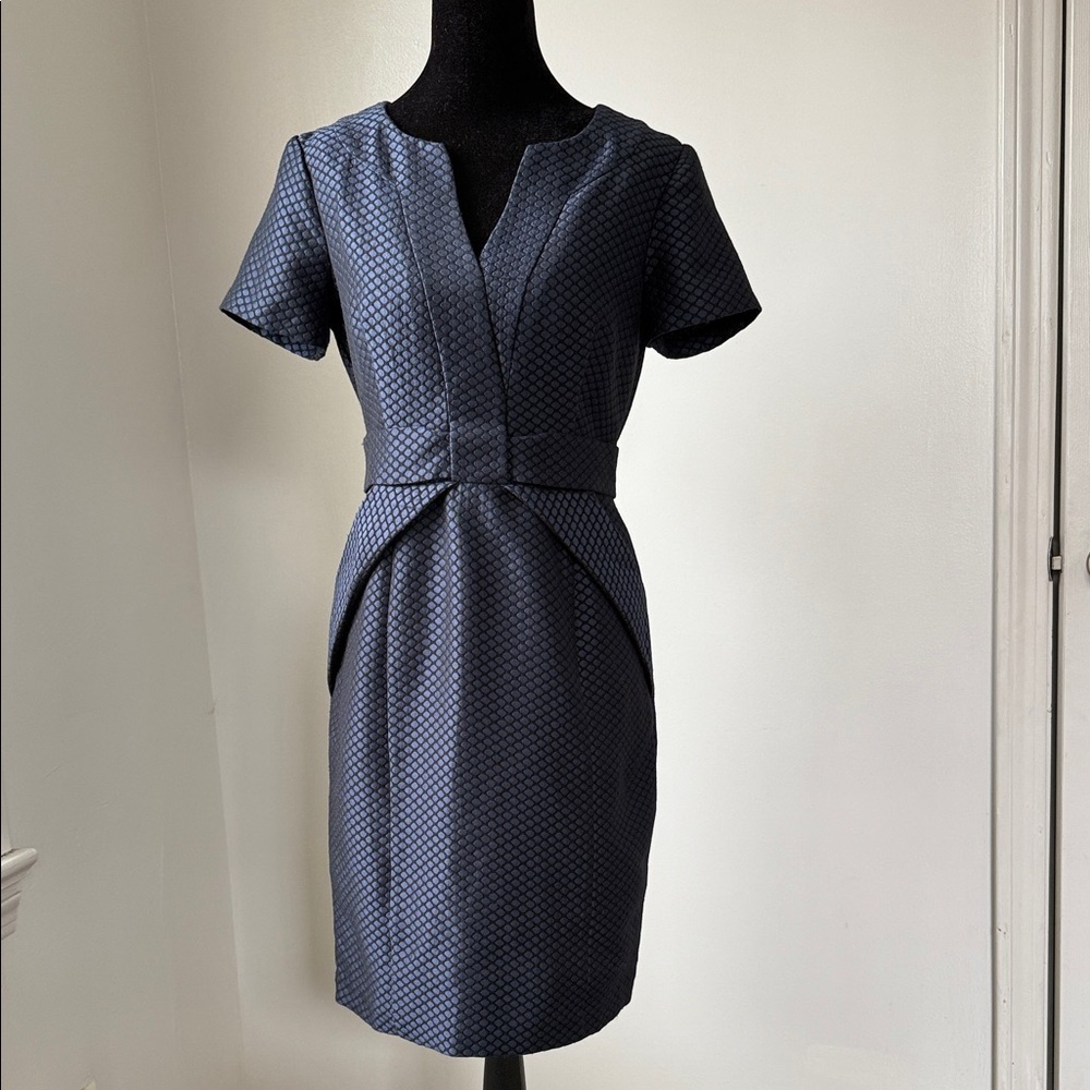 Maeve Navy Textured Mini Dress
